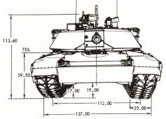 M1 Abrams front view