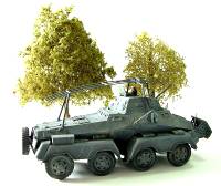 trees and sdkfz 232