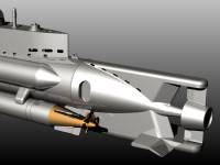 Seehund 3D view with extra fuel tank