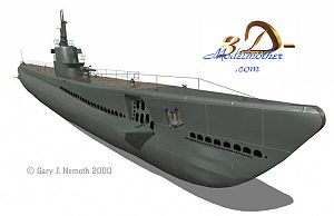Submarine in 3D by Gary